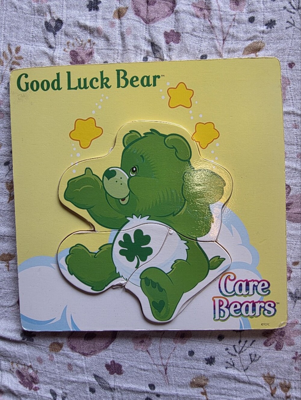 Good Luck Bear Care Bears 3 Piece Puzzle Vintage